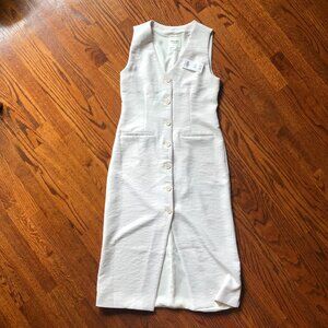 NWT Abercrombie & Fitch White Mara Vest Midi Dress - Small Petite